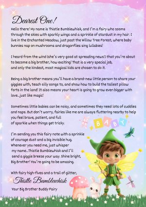 Printable Fairy Letter For Kids