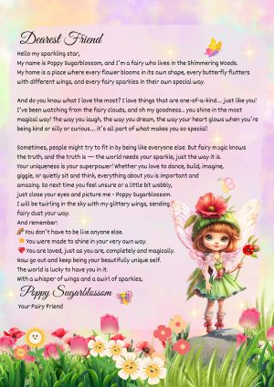 Embrace Your Uniqueness Fairy Letter From Poppy Sugarblossom