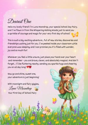 First Day Of School Fairy Letter From Luna Moondrop