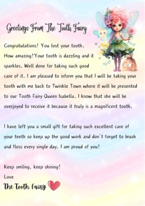 Tooth Fairy Letter