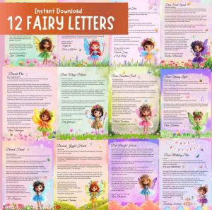 12 Fairy Letters Printable
