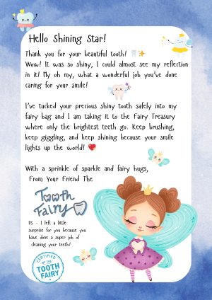 Printable Tooth Fairy Letter
