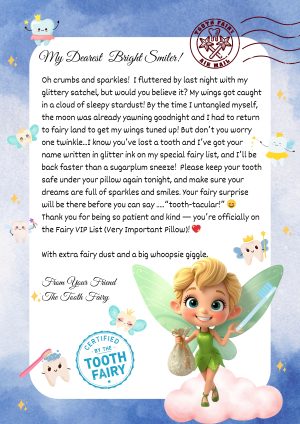 Tooth Fairy letter