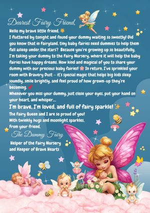 Dummy Fairy Letter, Instant Digital Download PDF